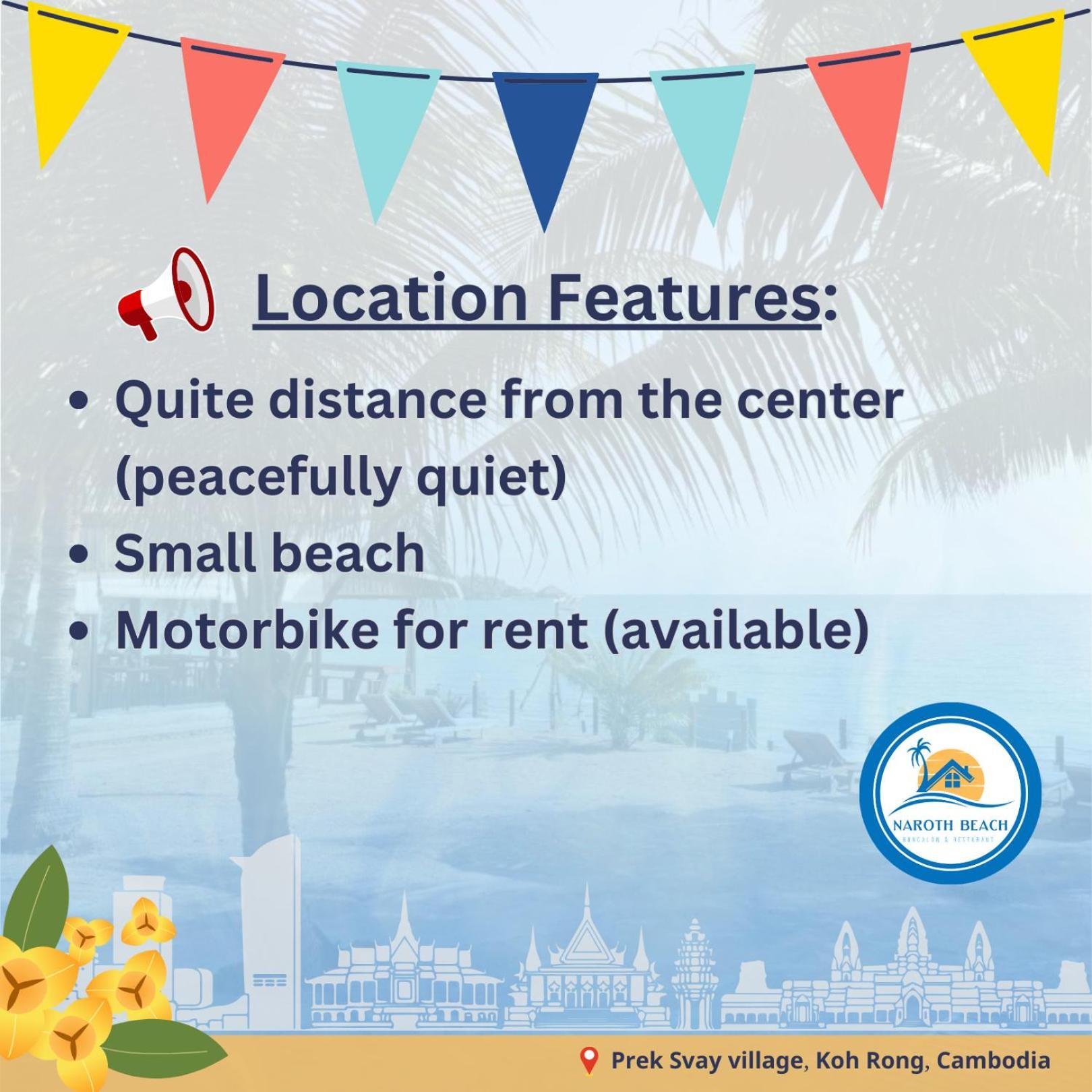 Prek Svay Village Naroth Beach Bungalow מראה חיצוני תמונה